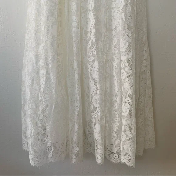 ASOS BRIDAL EDITION Grace Lace Long Sleeve Crop Top Maxi Wedding Dress - Picture 13 of 16